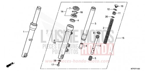 FRONT FORK SH150C de 2012